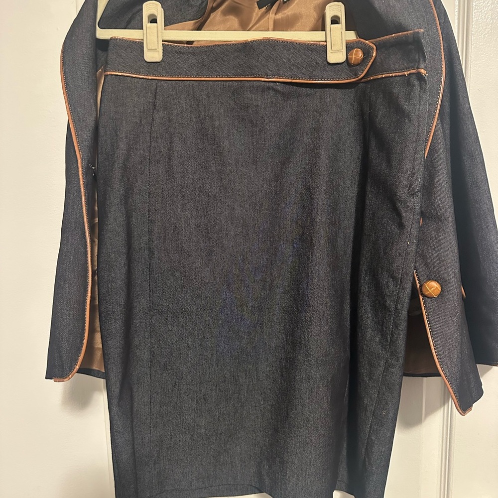 Zara Basic Gray Blazer With Orange Lining - image 4